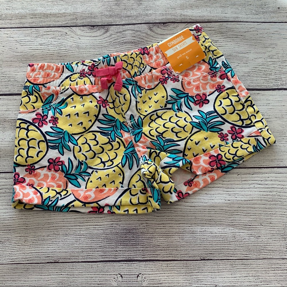 Gymboree Pineapple Pull-on Shorts Size 5